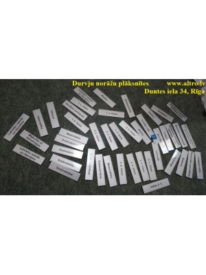 Durvju norāžu plāksnītes komplekts Nr. 19/1a - 250x62 mm